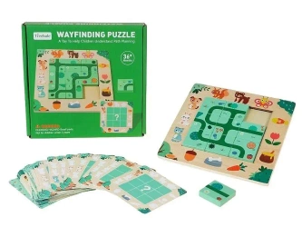 Układanka drewniana - znajdź drogę - ADAR