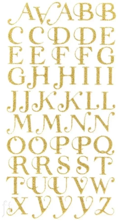 Naklejki brokatowe alfabet 50szt - Dalprint