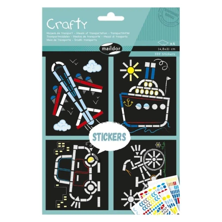 Zestaw kreatywny Crafty Środki transportu - AVENUE MANDARINE