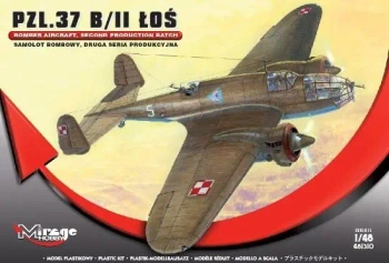 PZL-37B Łoś Polski Samolot Bombowy - druga seria - Mirage Hobby