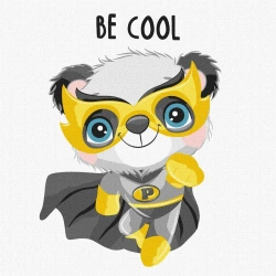 Malowanie po numerach - Stroma panda 30x30cm - Ideyka