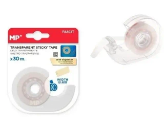 Taśma biurowa przezroczysta 18mmx30m z podajnikiem - MP Main Paper