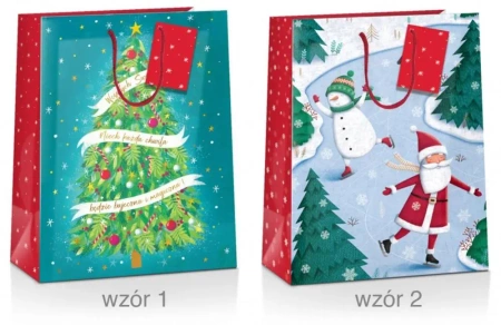 Torba prezentowa Boże Narodzenie 33x10x45cm MIX - Pan Dragon