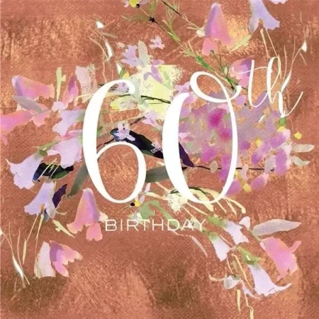 Karnet kwadrat z kopertą Urodziny 60 - Museums & Galleries