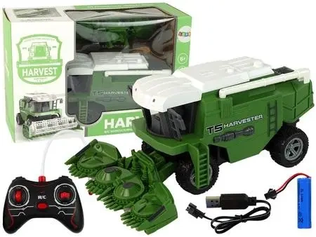 Kombajn R/C zielony 29cm - Leantoys