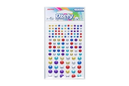 Dżety samoprzylepne kolorowe 4-8mm 125szt - Brewis