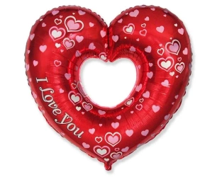 Balon foliowy 61cm Serce I Love You - Godan