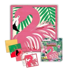 Zestaw do tworzenia obrazów z drewna - Flaming - Splat Planet