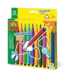 Mazaki trójkątne 12 kolorów - SES