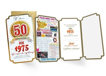 Karnet urodziny 50 - Kukartka