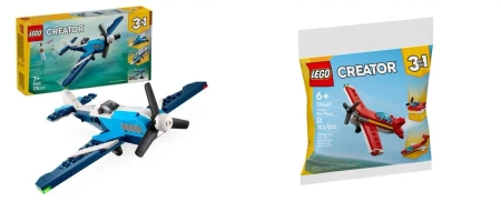 KLOCKI LEGO CREATOR 31160 SAMOLOT +30669 CZERWONY SAMOLOT