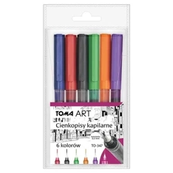 Cienkopis kapilarny 6 kolorów - TOMA