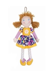 Lalka szmaciana Cornelia 38cm żółta - Beppe