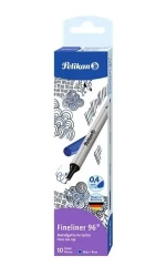 Cienkopis Fineliner 96 0,4mm niebieski (10szt) - PELIKAN