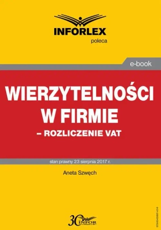 eBook Wierzytelności w firmie – rozliczenie VAT - Aneta Szwęch