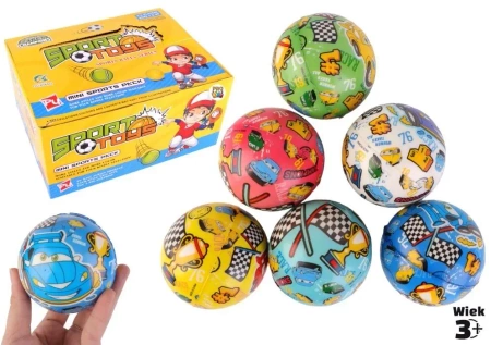 Piłeczka miękka Autka 76mm mix - Pro Kids