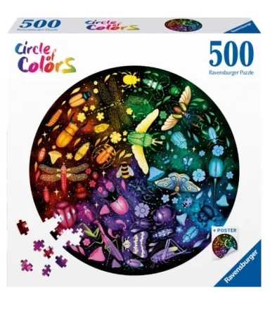 Puzzle 2D 500 Paleta kolorów. Insekty - Ravensburger