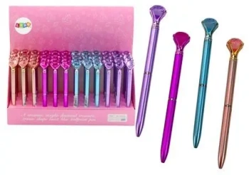 Długopis z diamentem w macie 0,7mm nieb. (48szt) - Leantoys