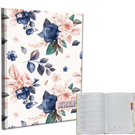 Kalendarz 2026 A5 tygodniowy notatka Róże - EV-Corp