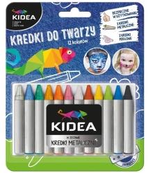 Kredki do twarzy 12 kolorów x 2,5g KIDEA - DERFORM