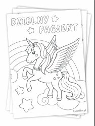 Kolorowanka dzienego pacjenrta A5 Jednorożec 10szt - LearnHow
