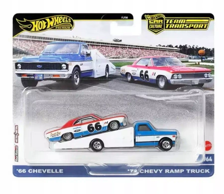 HOT WHEELS PREMIUM CULTURE CAR 2-pack '66 CHEVELLE / '72 CHEVY RAMP TRUCK