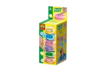 Farby do malowania palcami pastelowe 6x45ml - SES