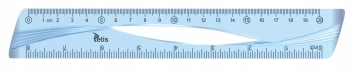 Linijka 20cm niebieska - Tetis