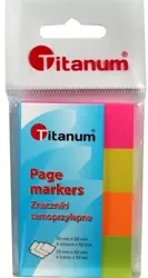 Zakładki indeksujące fluo 20x50mm 4x50 kartek - Titanum