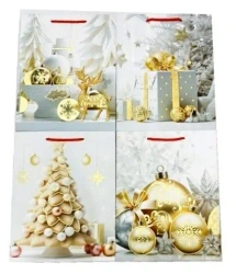 Torebka prezentowa M Boże Narodzenie platera mix