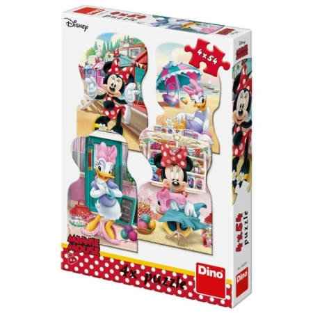 Puzzle 4w1 4x54 Myszka Minnie i Daisy - Dino Toys