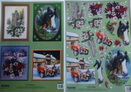 Zestaw 2 arkuszy A4 3D sztancowane - Galeria Hobby