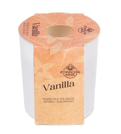 Świeczka sojowa Powąchaj mnie Vanilla biała 130ml - Pavoncella