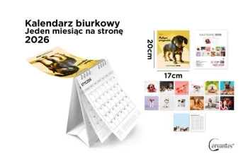 Kalendarz 2026 biurkowy 17x20cm Pies - Cervantes