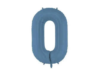 Balon foliowy cyfra 0 86cm granat - PartyDeco