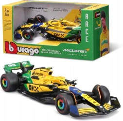 Bburago Model 1:43 BOLID F1 McLaren MCL38 Norris Monaco GP 2024 Senna 18-38214