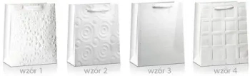 Torba prezentowa Lux biała 23x18x10cm MIX - Pan Dragon