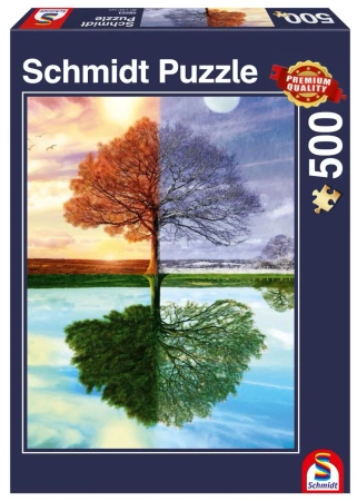 Puzzle 500 PQ Jedno drzewo cztery pory roku 105989 - Schmidt Puzzle