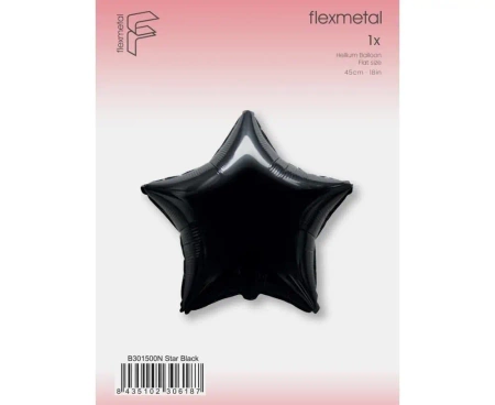 Balon foliowy Gwiazda czarny 45cm - Godan