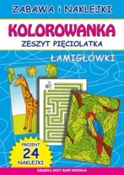 Kolorowanka. Zeszyt pięciolatka. Łamigłówki - Beata Guzowska