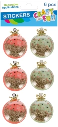 Ozdoba Bn Naklejki 3d Bombka 6szt Cf Pbh 12/144