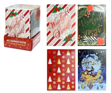 Karneciki Boże Narodzenie 40szt - Kukartka