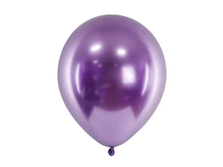 Balony Glossy fiolet 12cm 50szt - PartyDeco