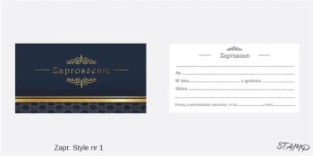 Zaproszenia Style nr 01 (opakowanie 10 szt) - Stamp