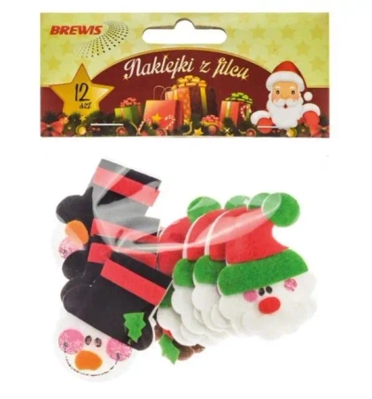 Naklejki z filcu głowy 12szt - Brewis