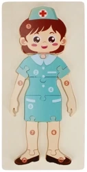 Układanka drewniana. Pielęgniarka. Mega Creative 526092