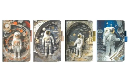 Notes C6 80K z gumką linia Kosmos mix - Fandy