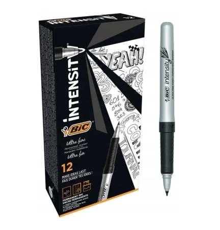 Marker Marking CD/DVD czarny (12szt) BIC