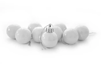 Bombki disco białe 9szt - Arpex