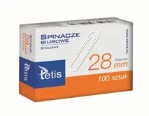 Paczka Spinacze biurowe okrągłe 28mm 100 szt 10 sztuk - Tetis